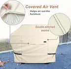 NettyPro Grill Cover for Outdoor Grill 70 inch Waterproof Heavy Duty Gas BBQ Grill Cover for Outside Weber, Char-Broil, Brinkmann, Jenn Air, Nexgrill 3-5 Burners Barbecue, Beige