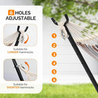 ONCLOUD 9 FT Hammock Stand Only, Heavy Duty Adjustable Indoor Outdoor Space Saving Steel Stand with Carrying Case, Universal Hammock Stand with 450 Pounds Capacity for Garden (Black w/Wheel)