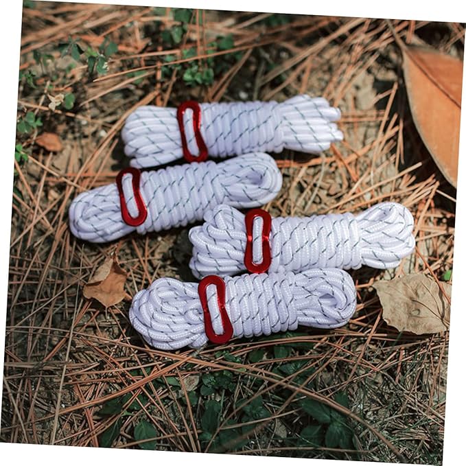 4pcs Tent Ropes for Camping Tent Fixing Ropes Reflective Canopy Supplies
