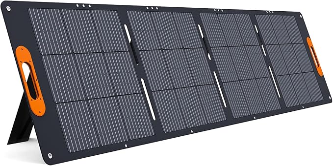 ALLWEI 200W Portable Solar Panel for 1200W 2400W Power Station Solar Generator, Folded 3-in-1 Outputs 18V Solar Charger with Adjustable Kickstand for RV Camping Home