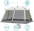 CORE 12'x10' Instant Screen House | Folding and Portable Large Pop Up Canopy Shelter with Included Carry Bag | Perfect for Family Camping, Outdoor, Picnic, Backyards, BBQ, Tailgate, Patio and Party