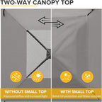 EAGLE PEAK Flex Ultra Compact 4x4 Pop-up Canopy Tent with Vented Top, Sun Shelter, Fast Set Up Changing Room, Portable Privacy Canopy for Camping, Photoshoots, and More (Gray)