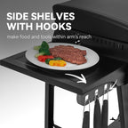 Royal Gourmet PD4001 4 Burner Propane Gas Griddle with Removable Standing Cart, Convertible to Tabletop Design, Flat Top Grill with Hood for Camping, Tailgating, Backyard, Black