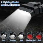Clip on Hat Light Magnetic,Artist Limited Edition,USB C Cap Lights Clip on 220 Lumens with Red Light for Everyday Carry, Camping, Hiking Night Working, Running, Fishing(Black)