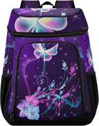 Tropical Pineapples Fruits Cooler Backpack Insulated Leak Proof Beach Cooler Bag Soft Lunch Picnic Hiking Camping Backpack Cooler