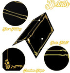200 Pcs Black Place Cards and Gold Pen for Weddings, Name Cards with Gold Foil Border for Table Setting Folded Table Tents Sign for Buffet Banquet Parties Events Celebrations