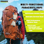 VVAAGG 1000 White Paracord 200FT Utility Parachute Cord 4mm Nylon String12 Strand Nylon Camping Rope, Tent Rope, Clothsline Rope for Survival & Camping Gear(White, 200FT)