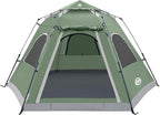 ADSMART Instant Tents for Camping 2/3/4/5 Person Tent Waterproof Easy Setup Sets Up Backpacking Tents with Carry Bag for Outdoor Hiking