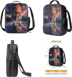 Tiger Backpack and Lunchbox Animal Backpack for Kids Lightweight Portable Boys Bookbag Age 6-8 with Lunch Box 4pcs Boys School Bags for 8-9 Daypack Hiking Travel Camping Outdoor