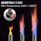 Propane Torch Gun with One-Touch Max Fire, Kitchen Blow Torch with a Safety Lock for Sous Vide Searing Steak, Grill, Charcoal Starter, Campfire(Propane Tank Not Included)