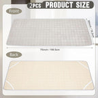 2 Pack Cot Mattress Topper Pad Quilted Foam Camping Single Soft Portable Sleeping Topper with Storage Bag Waterproof Non-Slip Bottom for Camp Cot Rv Bunk Narrow Twin Beds, 75 x 30 Inch