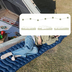 Enlarged and Thickened air Sleeping Mats for Camping, 78.75x27.55x3.93 inches Thick, 330lbs Load Capacity, Quick Inflation in 25 Seconds at Maximum Speed, Low Noise, TPU Coated (Navy Blue)