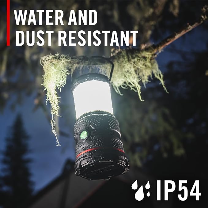 Coast EAL35R 1000 Lumen Voice-Controlled LED Emergency & Camping Area Lantern with Warm, Cool White, Day, Red & Red Flashing Mode, Power Bank Functionality - Ocean