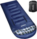 Flannel Sleeping Bag Cotton 0 Degree Cold Weather for Adults XXL Wearable Sleeping Bag 4 Seasons Waterproof with Compression Sack