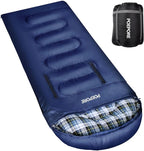 Flannel Sleeping Bag Cotton 0 Degree Cold Weather for Adults XXL Wearable Sleeping Bag 4 Seasons Waterproof with Compression Sack