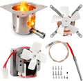 Wood Pellet Grills Parts Replacement Kits Compatible with Pit Boss, Traeger Camp Chef, Z Grills Pellet Grills,Fire Burn Pot, Hot Rod Ignitor, Upgraded 2.0 RPM Auger Motor,Induction Fan