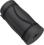 Foam Sleeping Pad for Camping - 1.25-Inch-Thick Waterproof Sleep Pad with Carry Straps for Cots, Tents, or Sleepovers by Wakeman Outdoors (Black)