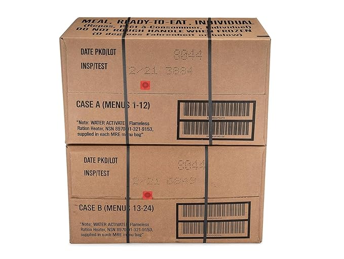 Wornick MRE Meals Ready to Eat, Inspection 2025, 2026 or Better, Emergency Food Supply, Survival Camping Outdoor 12 Pack (Pallet, 48, Count)