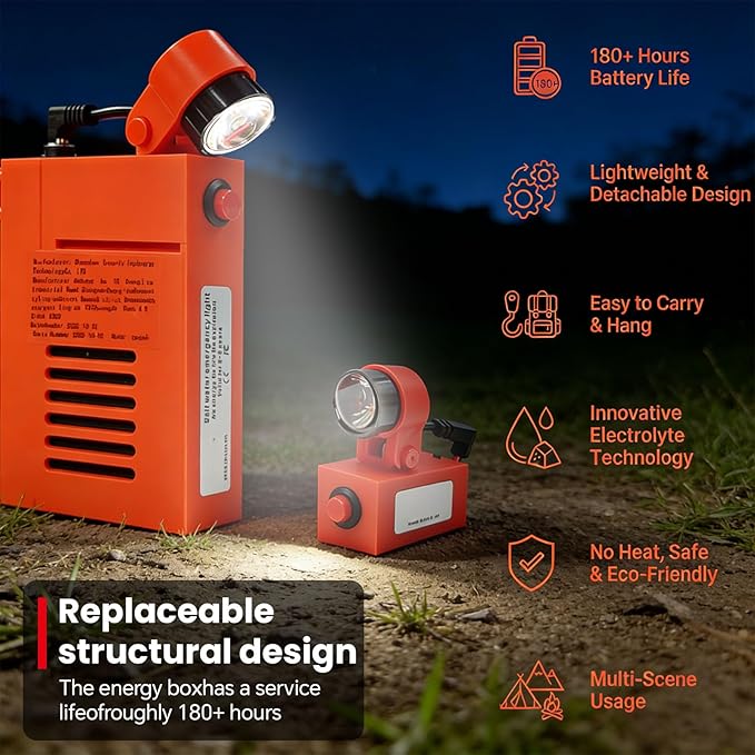 Salt Water Lamp, LED Lamp, Outdoor Lights, No Battery Emergency Lamp, Suitable for Outdoor Activities, Night Fishing, Camping, Replaceable Parts Sustainable Use for 220 Hours