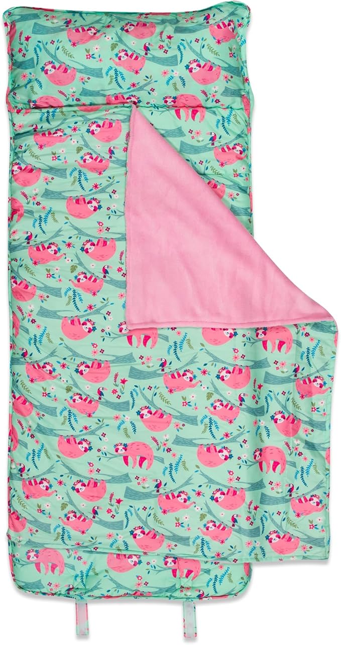 Stephen Joseph, Toddler All Over Print Nap Mat with Soft Blanket and Removable Pillow for Boys & Girls, Kids Sleeping Bag for Elementary, Daycare, Preschool with Carry Handle