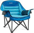 Oversized Camping Chair, Portable Folding Camping Chairs with Side Pocket, Cup Holder and Carry Bag, Heavy Duty Outdoor Camping Chairs for Adults, Fishing, Sports, Trip, up to 400lbs, Style 1