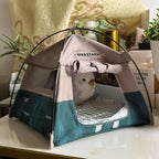 Mini Tent,Model Tent Decoration with Chair,1:12 Miniature Doll Camping Model Tents Movable Decorative Scene Accessories Photography Props Miniature Model Tent for Tiny Pets (Brown)