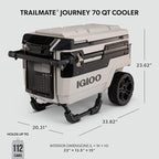 Igloo Trailmate Journey 70Qt Wheeled Cooler | Insulated Hard Shell Ice Chest