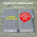 D-Hive Shortened Length - Unbeatable Durability SUV Air Mattress for Car Camping, Durable Extra Thick 300D Oxford Fabric, Quick Easy Set-Up w/Electric Pump, Car Mattress with Base Extenders 180cm