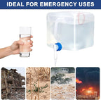 4 Pack Collapsible Water Jug for Camping, Foldable Water Storage Containers with Spigot, BPA Free Water Tank, Large Camping Water Dispenser for Emergency,Survival Kit (2.6 Gallon)