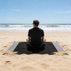 Waterproof Camping Tarp Lightweight Multifunctional Tent Footprint for Camping, Hiking Backpacking, Compact Tent Tarp Ground Sheet Mat for Ground or Under Tent（78.7" x 82.7" | Black）