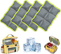 4pcs Reusable Ice Packs for Lunch Boxes & Coolers, (6”x4”x0.7”) Slim Freezer Packs for School Lunch Bags, Small Non-Toxic Cooler for Picnic & Camping