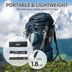 Small Camping Table, Ultralight Aluminum Folding Table with Carrying Bag, Portable & Lightweight Camping Side Table for Outdoor Camping, Picnic, Beach and Fishing, Black