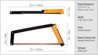 AGAWA - BOREAL21-21 Inch Folding Saw with All-Purpose Saw Blade - Camping Gear For Hiking, Fishing, Hunting, Bushcraft & Survival Kit (Black Frame/Yellow Handle)