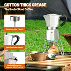 9 Cup Aluminum Espresso Stovetop Moka Pot Express Coffee Maker Percolator Italian Classic Mocha Coffee Machine for Italian and Cuban Cafe Brewing for Home & Camping 450ml 15oz
