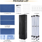 COBIZI 10x20 FT Pop up Canopy Tent with Sidewalls, Party Tents for Parties, Carpas para Fiestas, Easy Set Large Outdoor Popup Patio Gazebo for Backyard,Weddings,Vendor,Commercial Event,Blue (Upgrade)