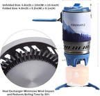 Fire Maple Polaris Pressure Regulator Cooking System | Portable Camping Backpacking Gas Stove with Piezo Ignition POT Support & Stand | Compact Gas Stove Burner for Hiking Bushcraft Trekking (Blue)
