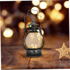 Retro LED Camping Lantern Portable Outdoor Light for Hiking Backpacking Tent Use Vintage Design for Emergency Home Power Outages Cozy Atmosphere Enhancer