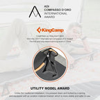 KingCamp Camping Cot, Folding Portable Heavy Duty Ultralight Cots for Adults Camping Tent Hiking Backpacking Mountaineering Travel Indoor Outdoor Indoor Base Camp with Pillow, Support 265 Lbs