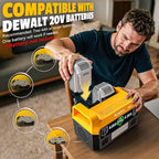 Ecarke 550W Portable Power Inverter Compatible with DeWalt 20V Battery, DC 18V to AC 110V Pure Sine Wave Power Station 2 AC Outlets,2 USB-A&1 USB-C 20W, 600LM LED Outdoor Emergency Use(No Battery)