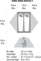 MSR Hubba Hubba Bikepack 2 Person Bikepacking Tent