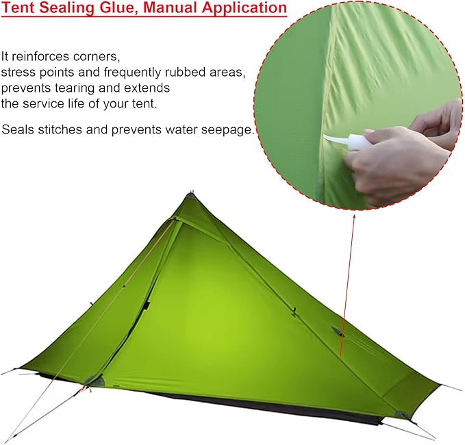 3FULGEAR Lanshan 1 Pro Upgraded Ultralight 1-Person Camping Tent – 3/4 Season, 20D Double-Sided Silicone Nylon, Waterproof, Lightweight for Hiking, Trekking, Climbing