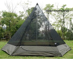 GeRRiT Tent Outdoor Waterproof Double Layer Camping Tower Tent Family Camping Tent Yurt Teepee Tent for Outdoor Hiking 3-4 Person