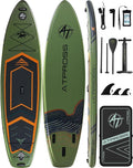 10'6''x33''Inflatable Stand Up Paddle Board, 400lbs Extra Wide Stand Up Paddleboard with Kayak Seat, Anti-Slip EVA Deck Premium SUP Accessories Kit, Non-Slip Stable Deck Boat for Yoga Fishing Surf
