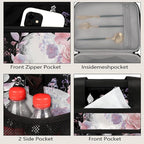 Skull Flower Floral Soft Cooler Bag Insulated Lunch Box for Men & Women, Large Leakproof Lunch Bag Portable Beach Cooler for Work, Picnic, Road Trips,Fishing, Travel, Camping,A-19