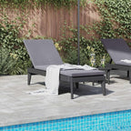 Sun Lounger with Cushion Anthracite 73.2"x23.6"x11.4" PPtanning Chair Patio Recliner Camping chairsSuitable for Garden Courtyard