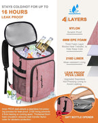 Capolo Cooler Backpack Insulated Waterproof for Women Men,36/45 Cans Lunch Backpack Coolers Leak Proof Soft Cooler Bag Ice Chest for Camping Beach