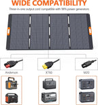 400W Foldable Portable Solar Panel for ALLWEI 1200W 2400W Power Station Solar Generator, IP67 Waterproof, with Adjustable Kickstand for RVs Camping Home and Blackouts