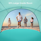 Gorich Beach Tent Sun Shelter with UPF50+ UV Protection for 1-2/3/4-5/6-7 Person, Lightweight & Portable Beach Shade Canopy with 2 Zippered Doors, Easy Setup Family Beach Umbrella