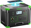 Solar Generator 1000W (Peak 2000W), 999Wh Portable Power Station with 110V Pure Sine Wave AC Outlets, 60W USB-C PD Fast Charging, for Home Backup, RV Camping, Travel & Emergency Off-Grid Living