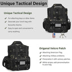 Expandable Tactical Lunch Box, XLarge Insulated Lunch Cooler Bag Heavy Duty Leakproof Lunch Pail for Men Adults Work Office Outdoor Picnic Trips,25L,Black-Camo